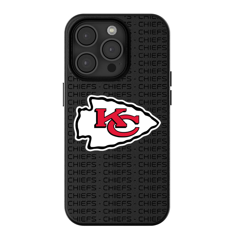 Kansas City Chiefs Text Backdrop iPhone MagSafe Compatible Phone Case