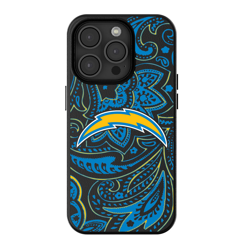 Los Angeles Chargers Paisley iPhone MagSafe Compatible Phone Case