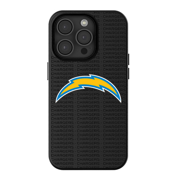 Los Angeles Chargers Text Backdrop iPhone MagSafe Compatible Phone Case