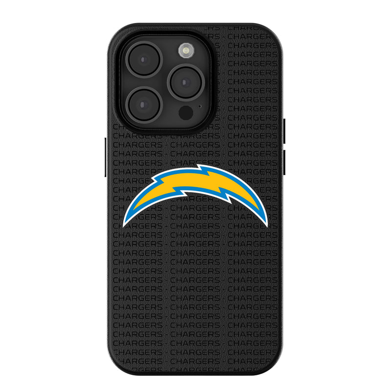 Los Angeles Chargers Text Backdrop iPhone MagSafe Compatible Phone Case