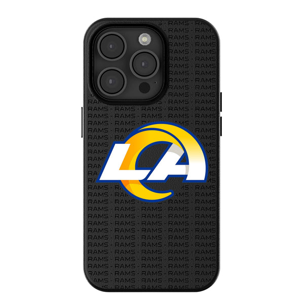 Los Angeles Rams Text Backdrop iPhone MagSafe Compatible Phone Case