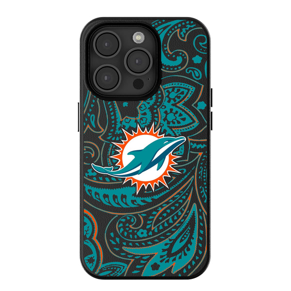 Miami Dolphins Paisley iPhone Magnetic Phone Case