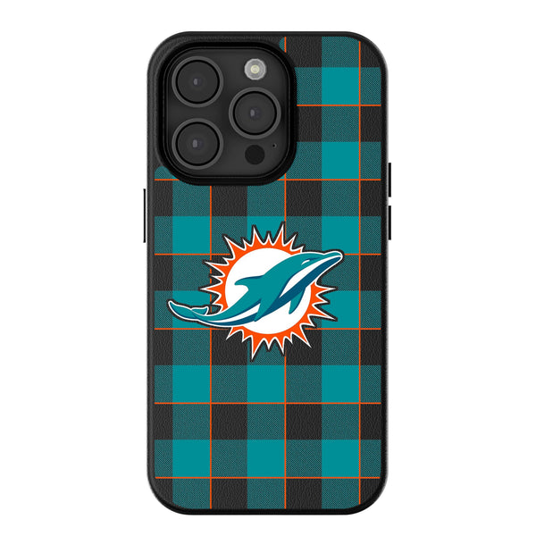 Miami Dolphins Plaid iPhone Magnetic Phone Case