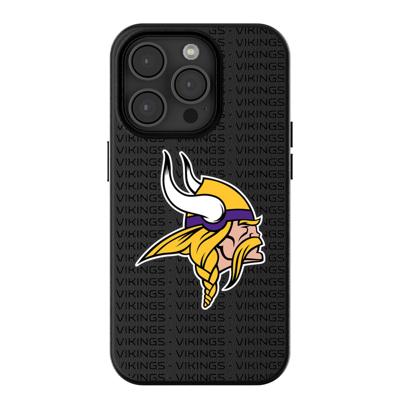 Minnesota Vikings Text Backdrop iPhone MagSafe Compatible Phone Case