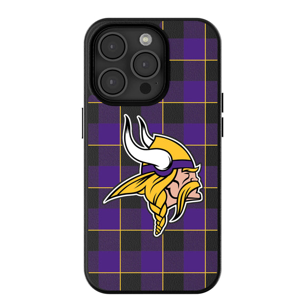 Minnesota Vikings Plaid iPhone Magnetic Phone Case