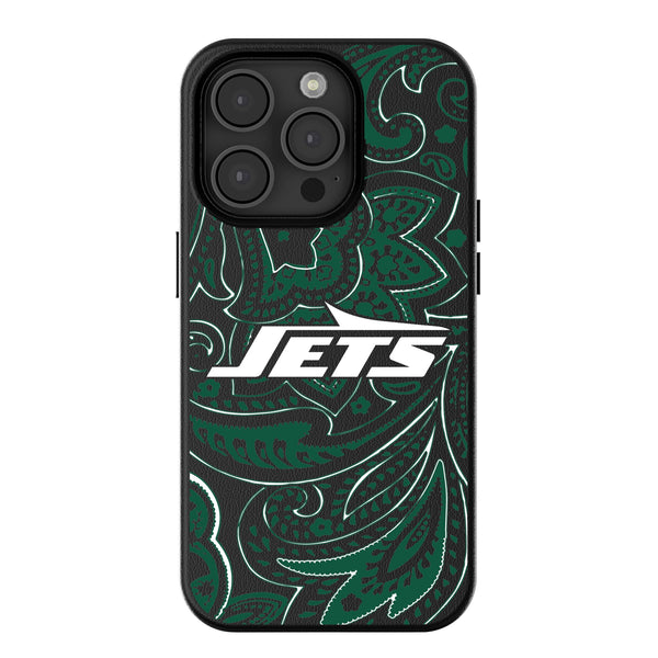 New York Jets Paisley iPhone MagSafe Compatible Phone Case