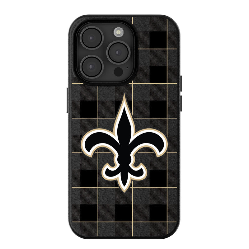 New Orleans Saints Plaid iPhone MagSafe Compatible Phone Case