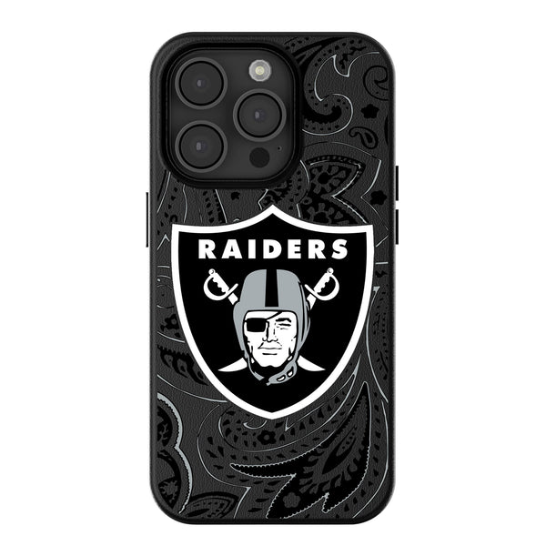 Las Vegas Raiders Paisley iPhone MagSafe Compatible Phone Case