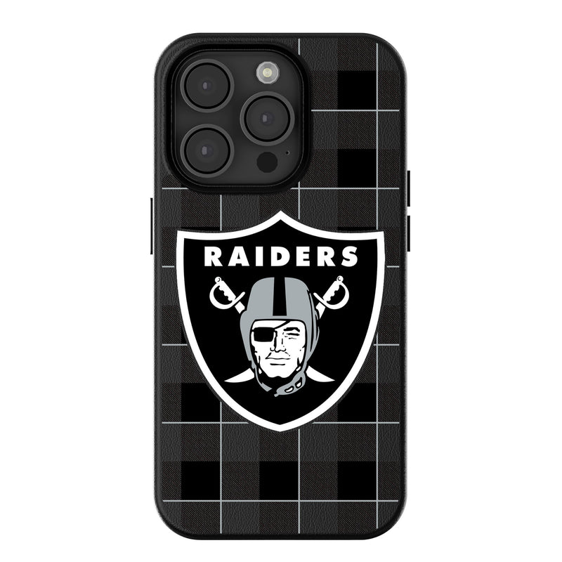 Las Vegas Raiders Plaid iPhone MagSafe Compatible Phone Case