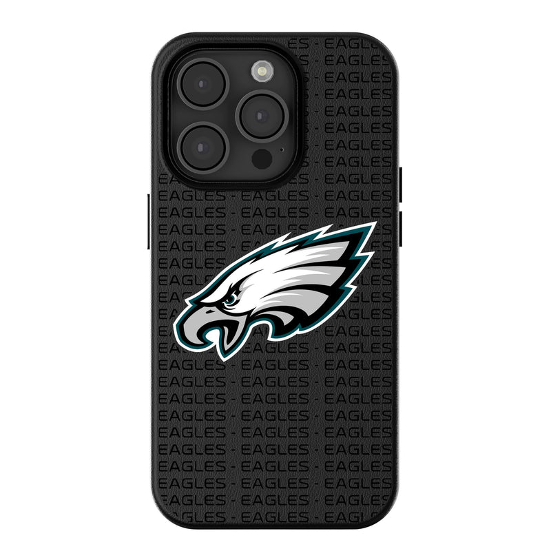 Philadelphia Eagles Text Backdrop iPhone MagSafe Compatible Phone Case