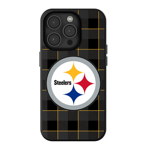 Pittsburgh Steelers Plaid iPhone MagSafe Compatible Phone Case