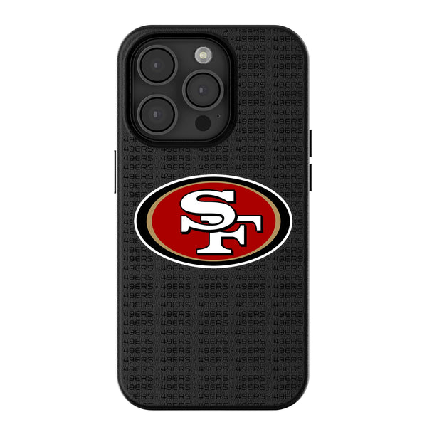 San Francisco 49ers Text Backdrop iPhone MagSafe Compatible Phone Case