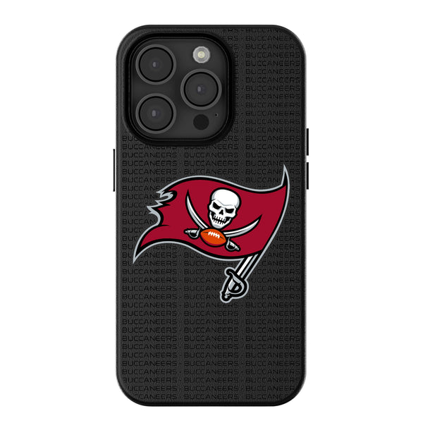 Tampa Bay Buccaneers Text Backdrop iPhone MagSafe Compatible Phone Case