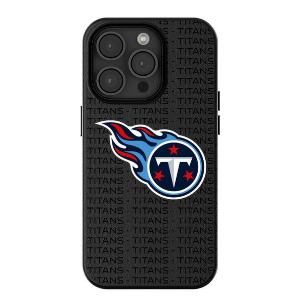 Tennessee Titans Text Backdrop iPhone MagSafe Compatible Phone Case