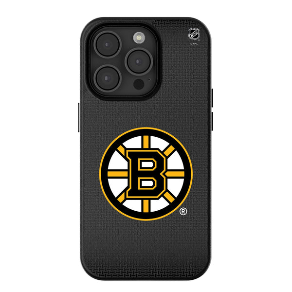 Boston Bruins Linen iPhone MagSafe Compatible Phone Case