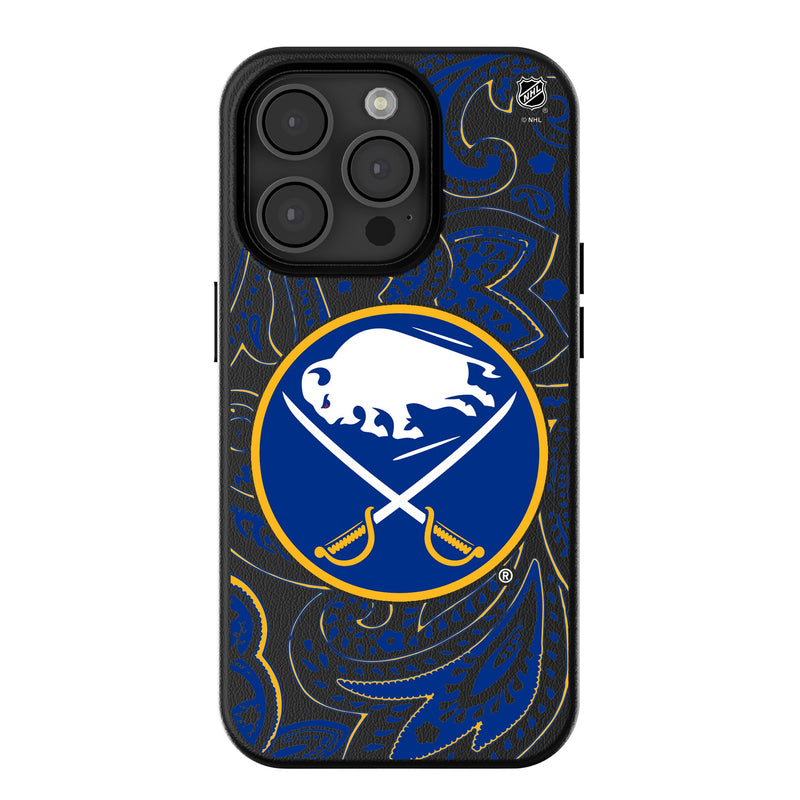 Buffalo Sabres Paisley iPhone MagSafe Compatible Phone Case