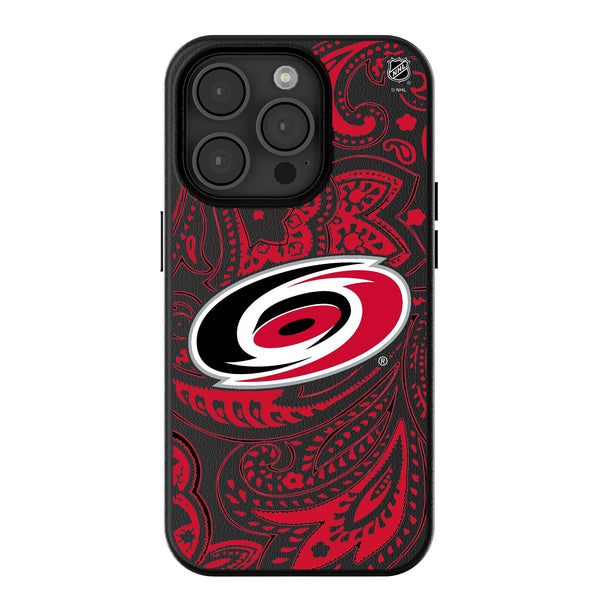 Carolina Hurricanes Paisley iPhone MagSafe Compatible Phone Case