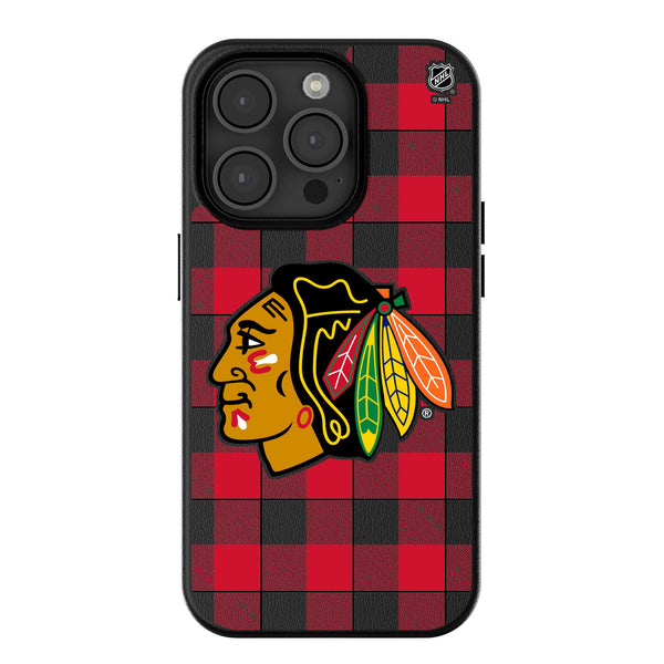 Chicago Blackhawks Plaid iPhone MagSafe Compatible Phone Case