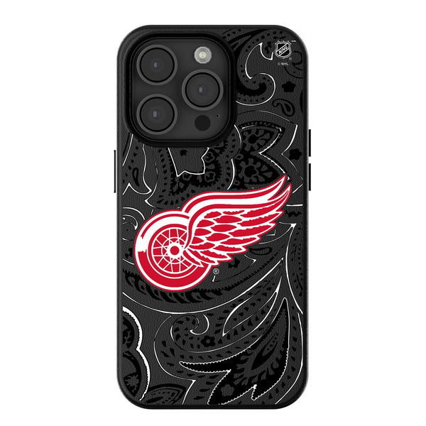 Detroit Red Wings Paisley iPhone MagSafe Compatible Phone Case