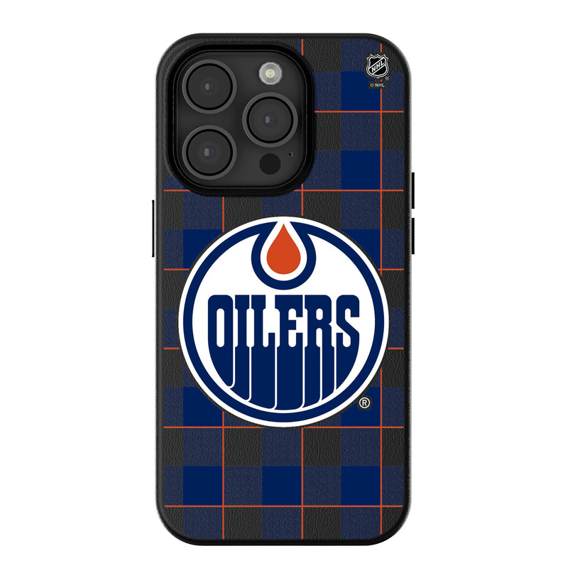 Edmonton Oilers Plaid iPhone MagSafe Compatible Phone Case