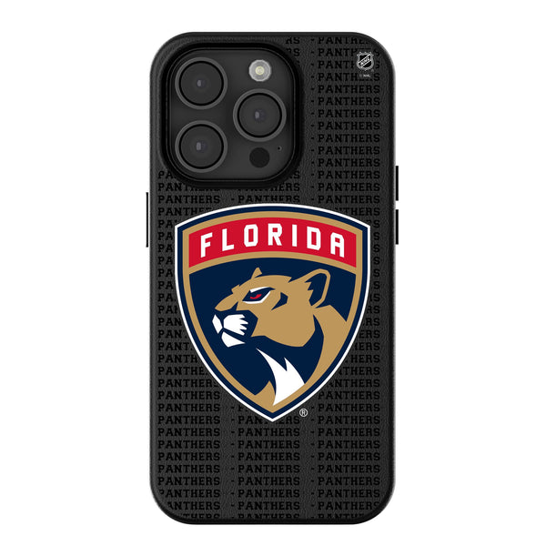 Florida Panthers Text Backdrop iPhone MagSafe Compatible Phone Case