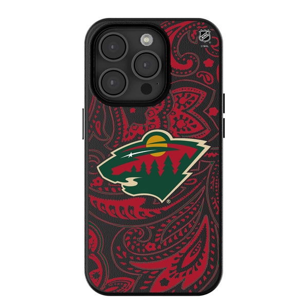 Minnesota Wild Paisley iPhone MagSafe Compatible Phone Case