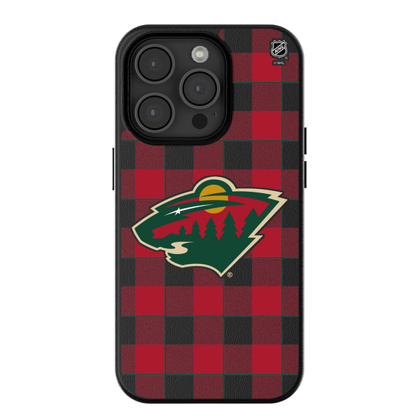 Minnesota Wild Plaid iPhone MagSafe Compatible Phone Case