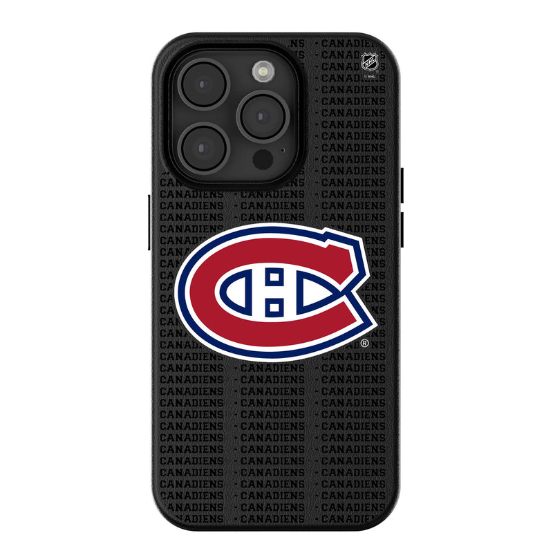 Montreal Canadiens Text Backdrop iPhone MagSafe Compatible Phone Case