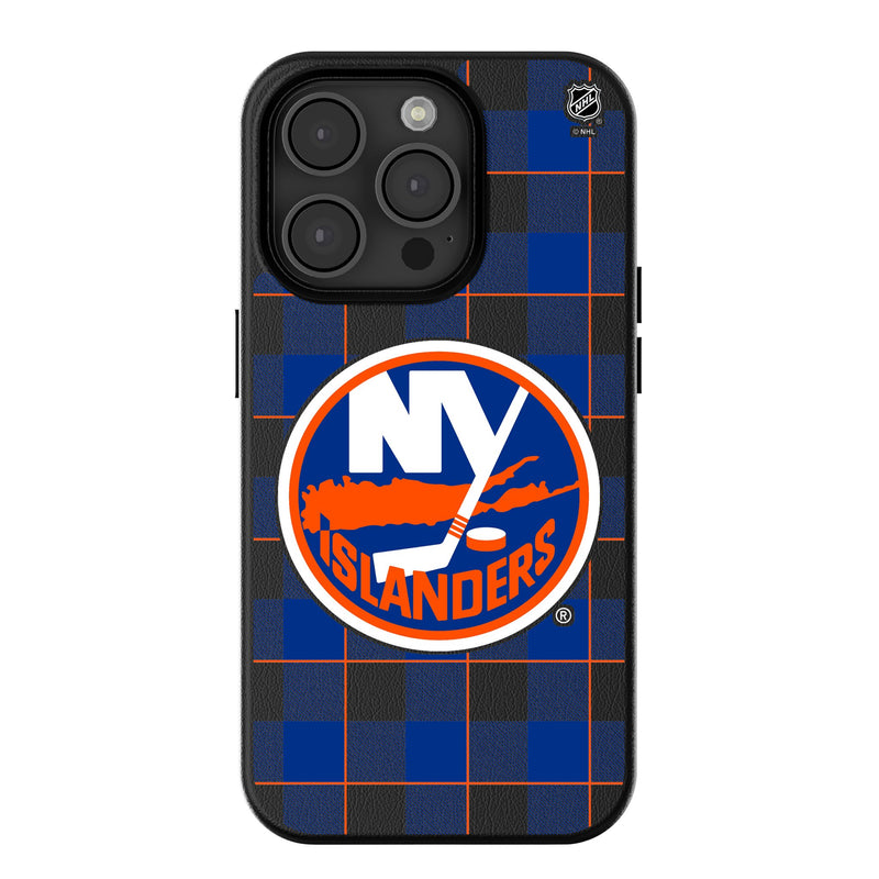 New York Islanders Plaid iPhone MagSafe Compatible Phone Case