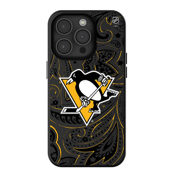 Pittsburgh Penguins Paisley iPhone MagSafe Compatible Phone Case