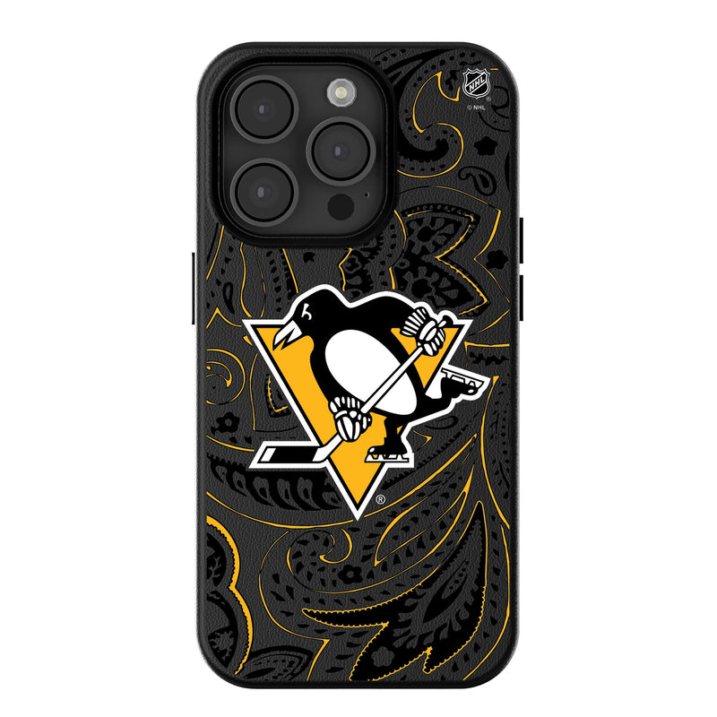 Pittsburgh Penguins Paisley iPhone MagSafe Compatible Phone Case