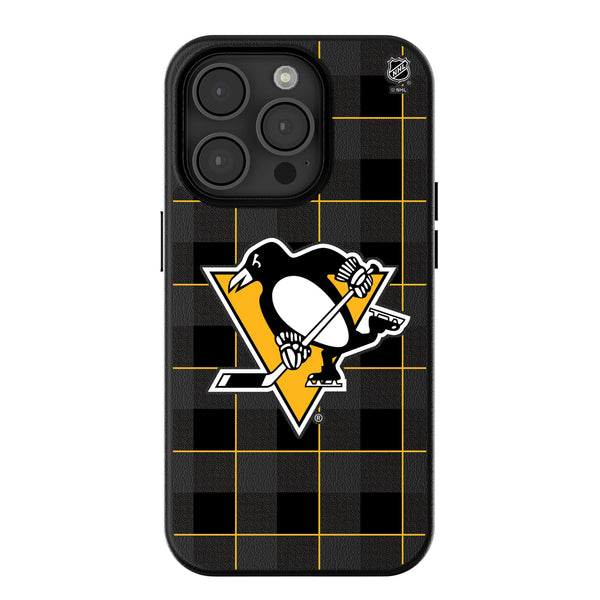 Pittsburgh Penguins Plaid iPhone MagSafe Compatible Phone Case