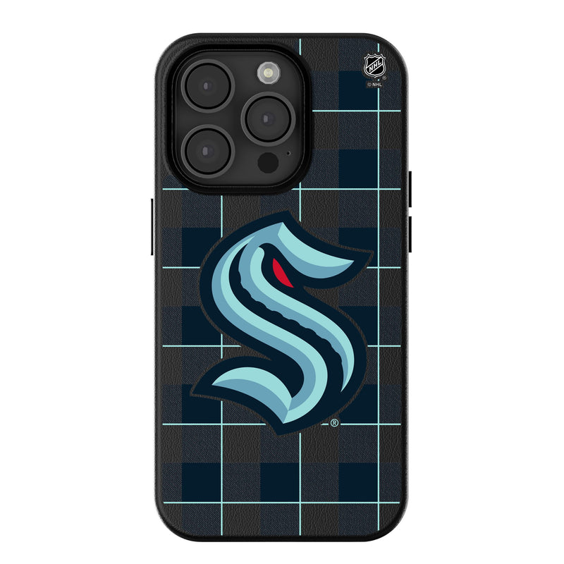 Seattle Kraken Plaid iPhone MagSafe Compatible Phone Case