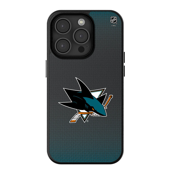 San Jose Sharks Linen iPhone MagSafe Compatible Phone Case