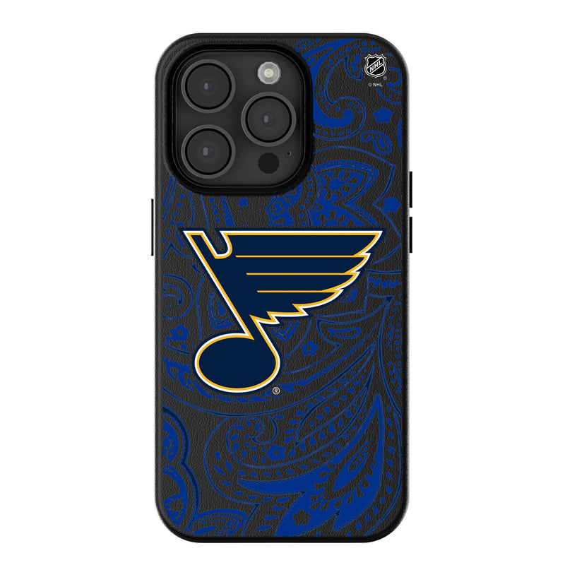 St. Louis Blues Paisley iPhone MagSafe Compatible Phone Case