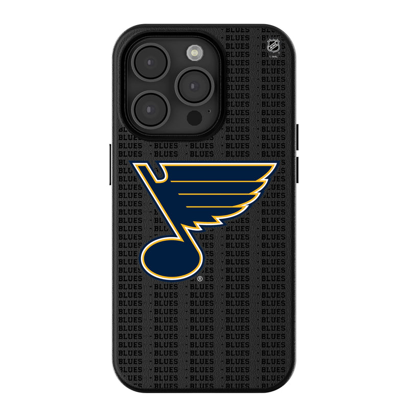 St. Louis Blues Text Backdrop iPhone MagSafe Compatible Phone Case