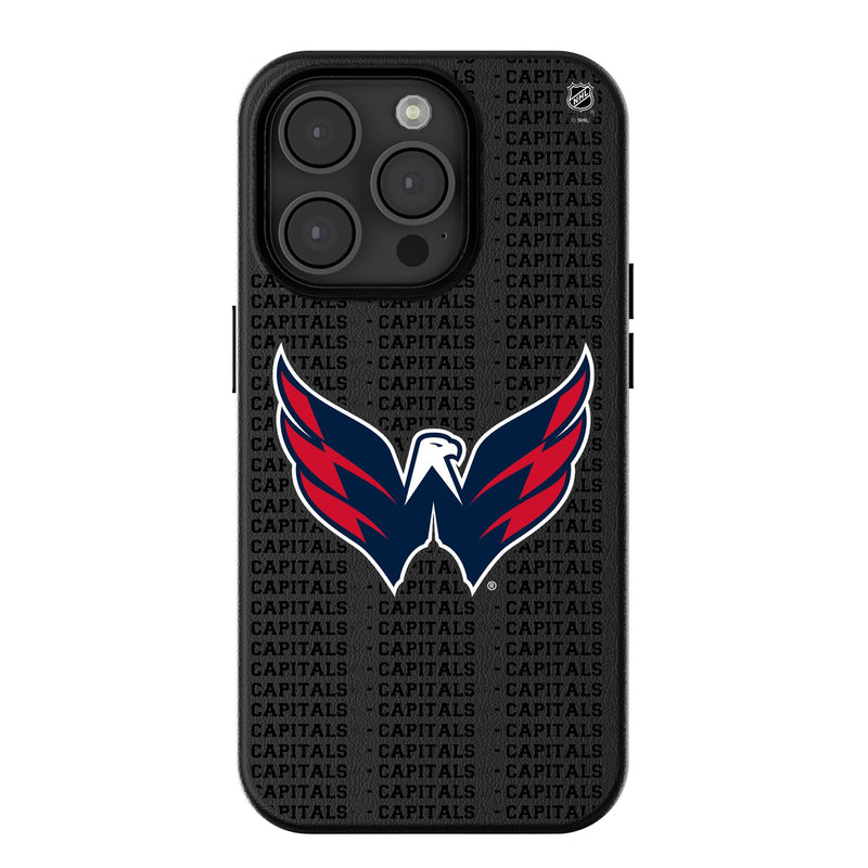 Washington Capitals Text Backdrop iPhone MagSafe Compatible Phone Case