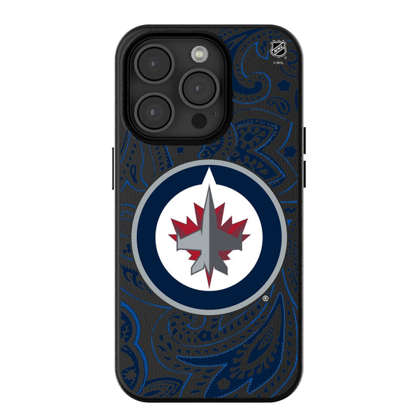 Winnipeg Jets Paisley iPhone MagSafe Compatible Phone Case