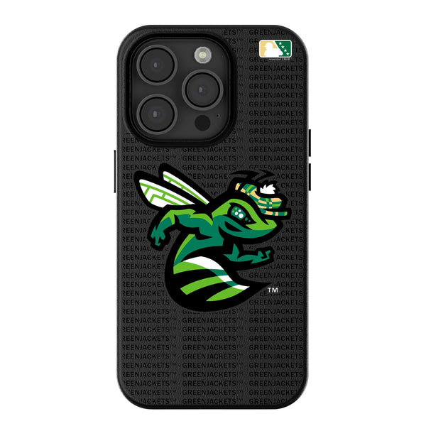 Augusta GreenJackets Text Backdrop iPhone MagSafe Compatible Phone Case