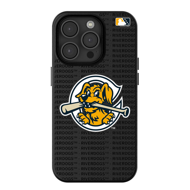 Charleston RiverDogs Text Backdrop iPhone MagSafe Compatible Phone Case