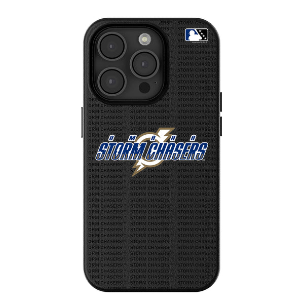 Omaha Storm Chasers Text Backdrop iPhone MagSafe Compatible Phone Case