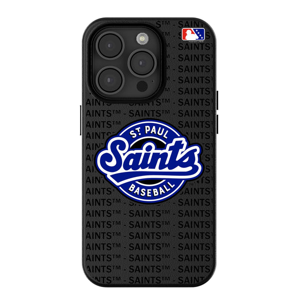 St. Paul Saints Text Backdrop iPhone MagSafe Compatible Phone Case