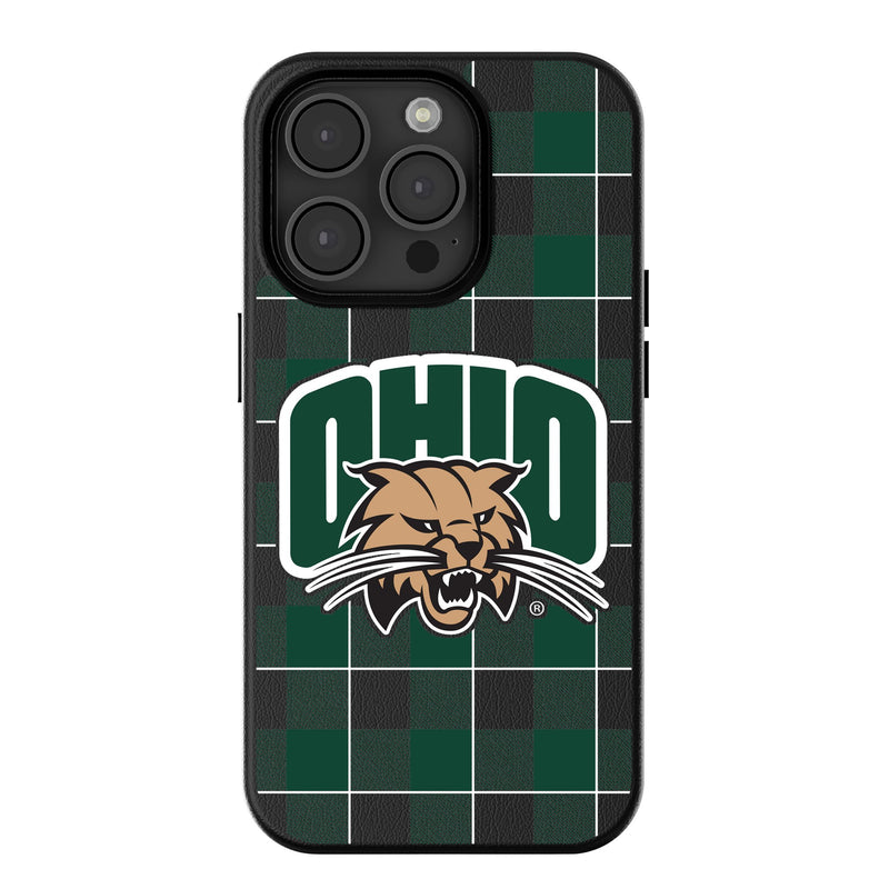 Ohio University Bobcats Plaid iPhone MagSafe Compatible Phone Case