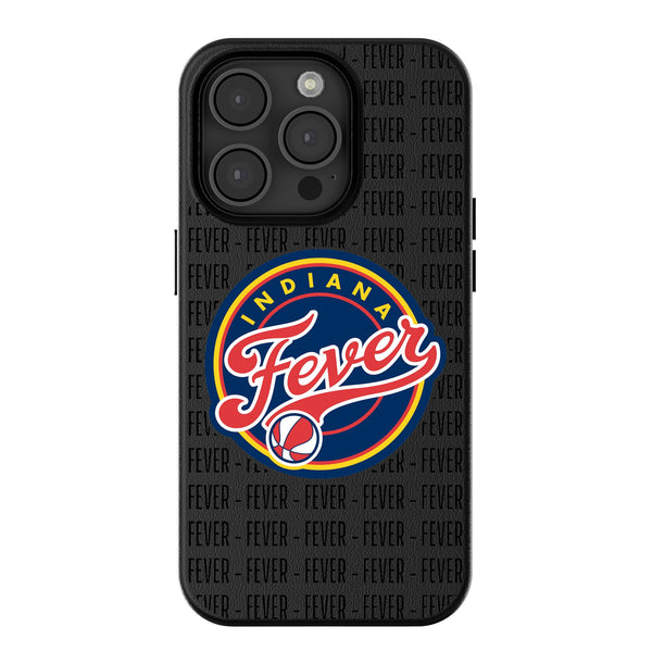 Indiana Fever Text Backdrop iPhone MagSafe Compatible Phone Case