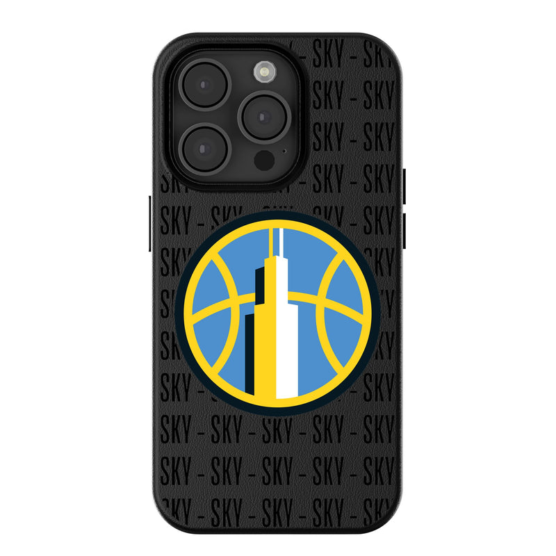 Chicago Sky Text Backdrop iPhone MagSafe Compatible Phone Case