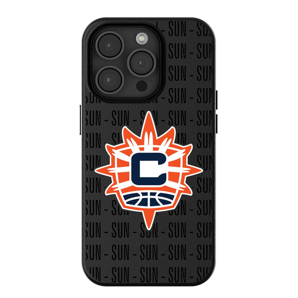 Connecticut Sun Text Backdrop iPhone MagSafe Compatible Phone Case