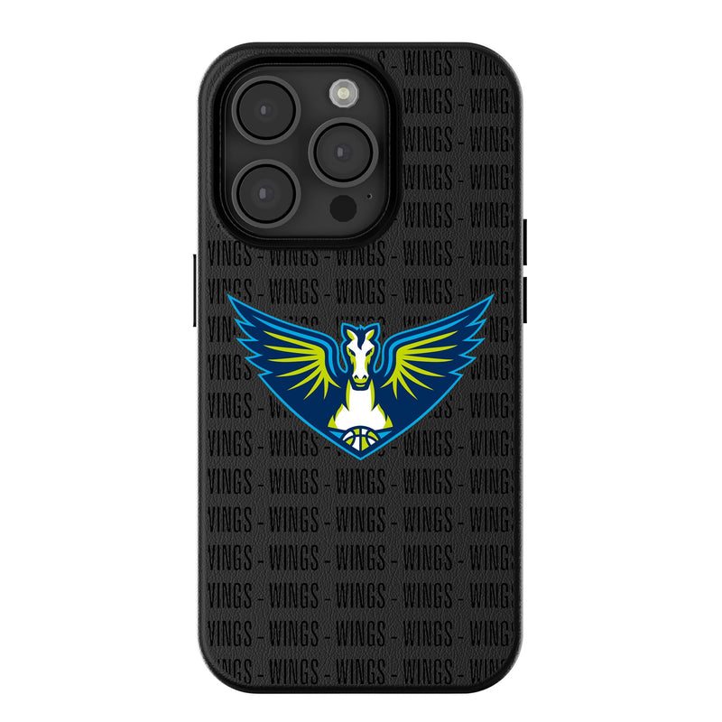 Dallas Wings Text Backdrop iPhone MagSafe Compatible Phone Case