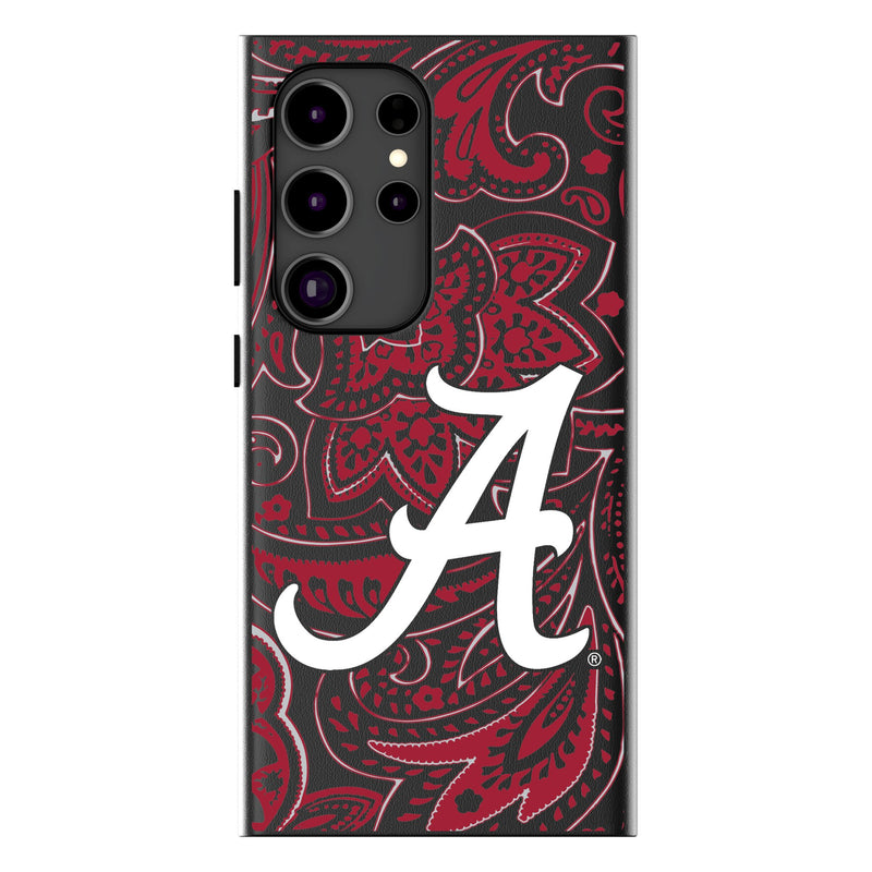 University of Alabama Crimson Tide Script A Paisley Galaxy MagSafe Compatible Phone Case