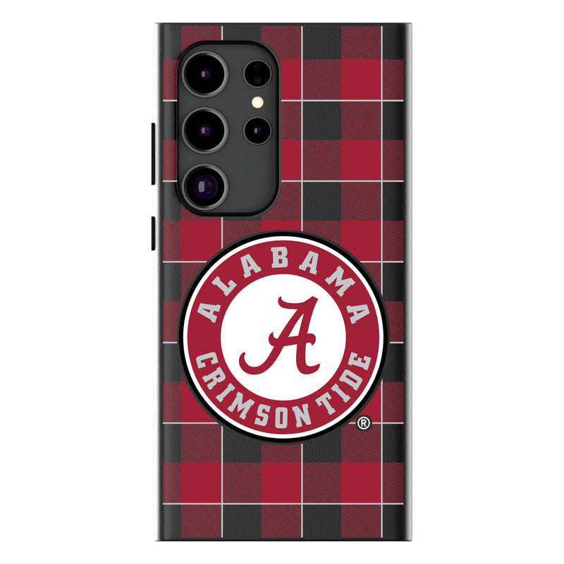 University of Alabama Crimson Tide Plaid Galaxy MagSafe Compatible Phone Case