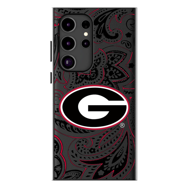 University of Georgia Bulldogs Paisley Galaxy MagSafe Compatible Phone Case